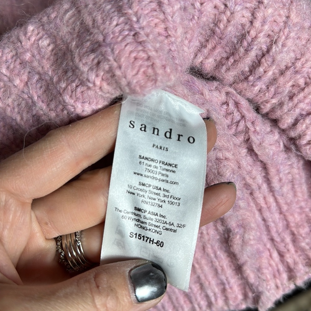 SANDRO • Bubble Sweater in Rose - Picture 6 of 6